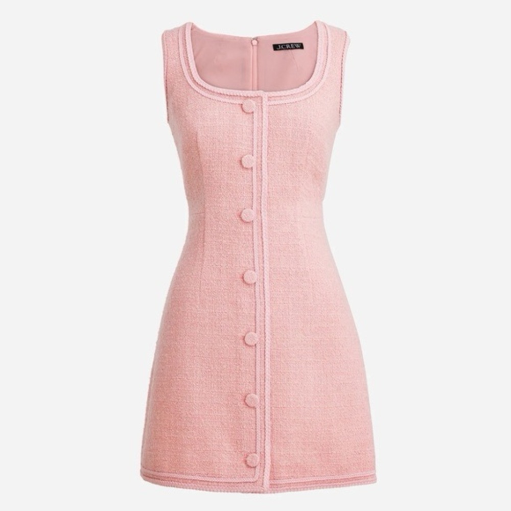 J.Crew Sophia Sleeveless Dress in Pink Tweed